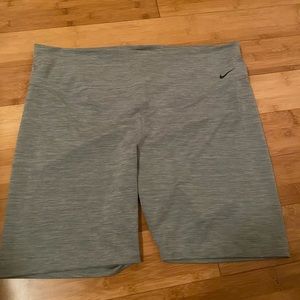 Nike: worn once- biker shorts. Gray, 1X